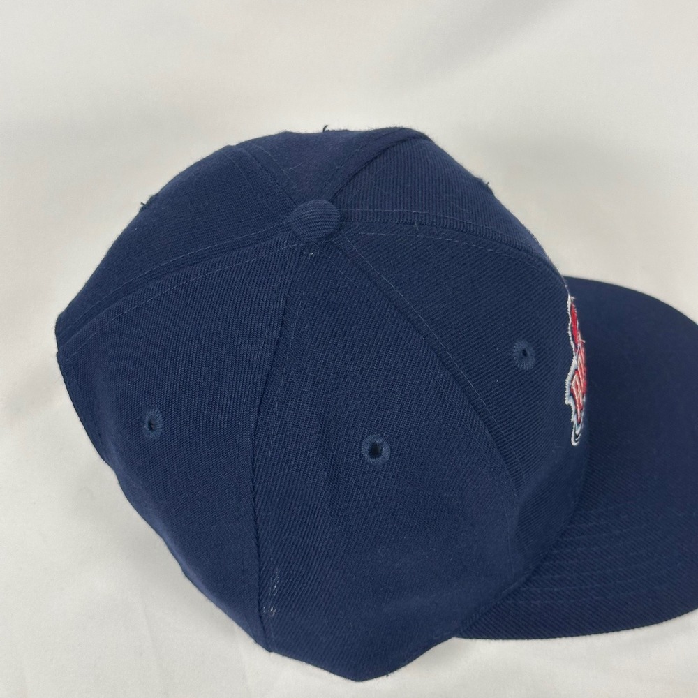 Vintage 90s Houston Rockets Snapback Hat Navy Rocket Green Underbill NBA Cap - Picture 7 of 11